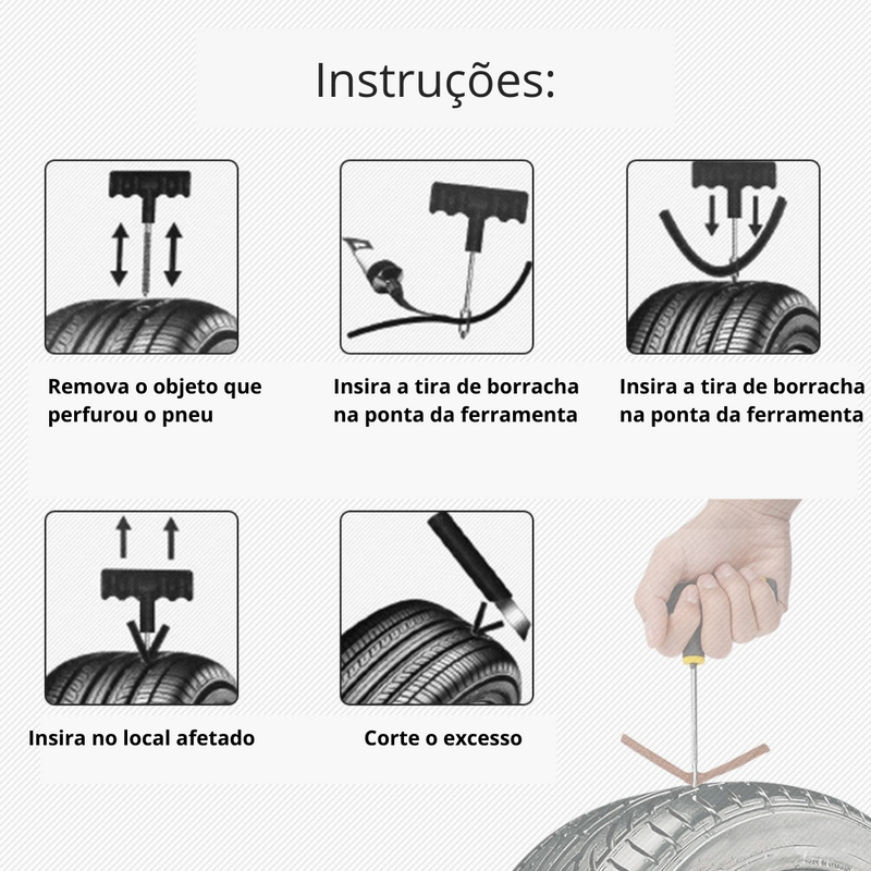 Kit Reparo Rápido Para Pneus